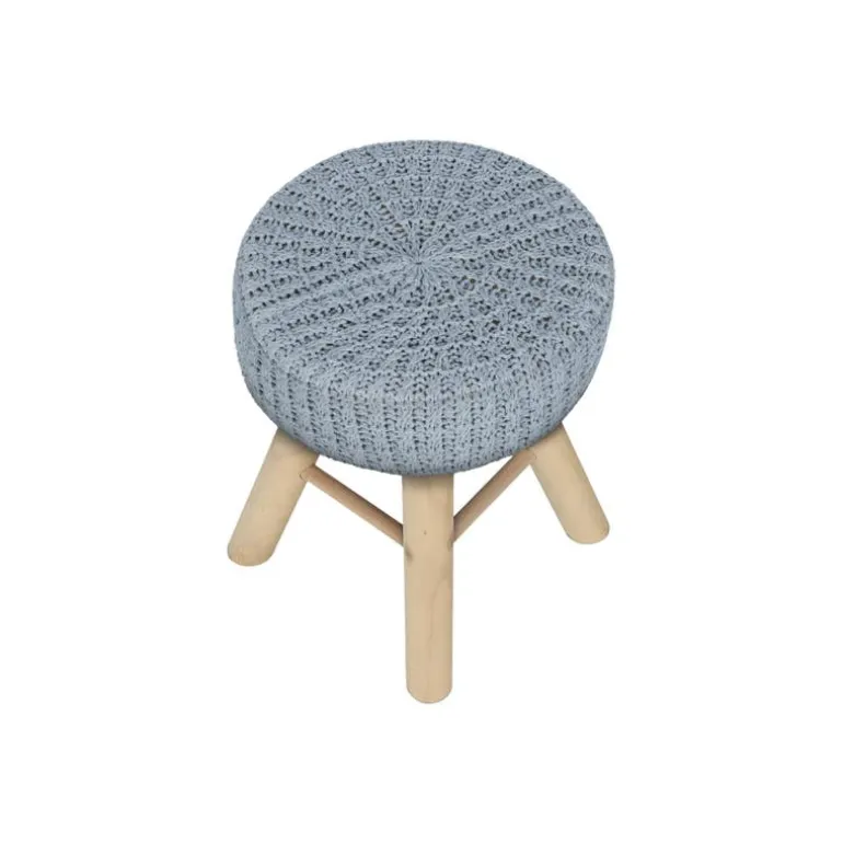 Footrest with Golden Hairpin-Style Legs - Grey