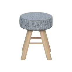 Footrest with Golden Hairpin-Style Legs - Grey