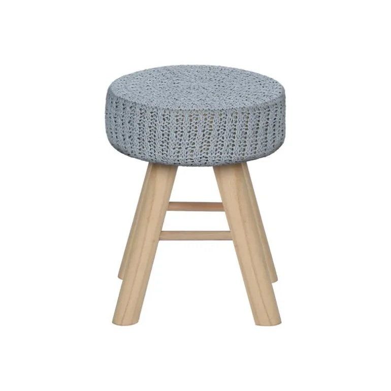 Footrest with Golden Hairpin-Style Legs - Grey