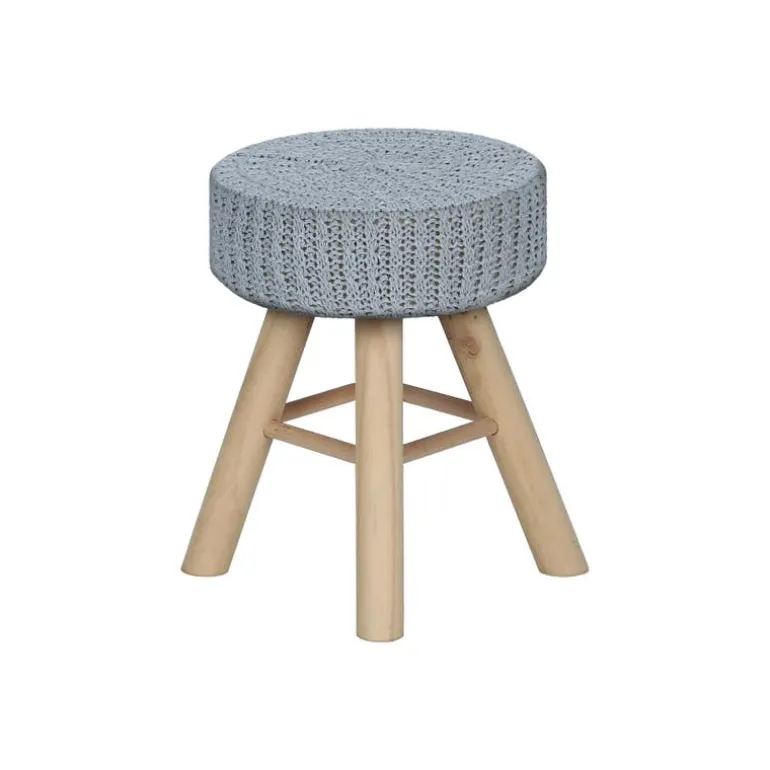 Footrest with Golden Hairpin-Style Legs - Grey