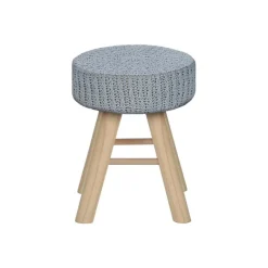 Footrest with Golden Hairpin-Style Legs - Grey