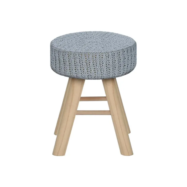 Footrest with Golden Hairpin-Style Legs - Grey