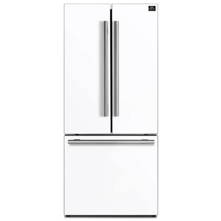FORNO 17,5 Cu Ft 30 In Refrigerator White Bottom Freezer, French door - FFFFD1974-31