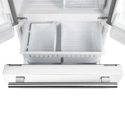 FORNO 17,5 Cu Ft 30 In Refrigerator White Bottom Freezer, French door - FFFFD1974-31