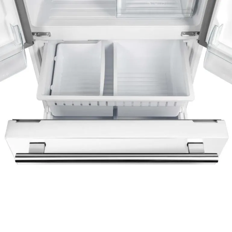 FORNO 17,5 Cu Ft 30 In Refrigerator White Bottom Freezer, French door - FFFFD1974-31