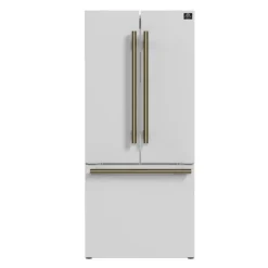 FORNO 17,5 Cu Ft 30 In Refrigerator White Bottom Freezer, French door - FFFFD1974-31