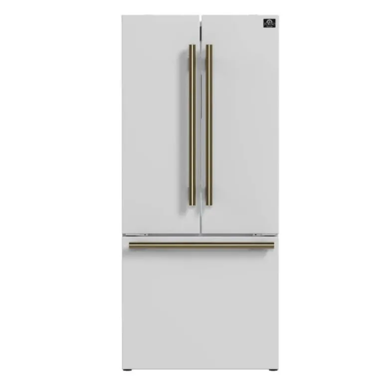 FORNO 17,5 Cu Ft 30 In Refrigerator White Bottom Freezer, French door - FFFFD1974-31