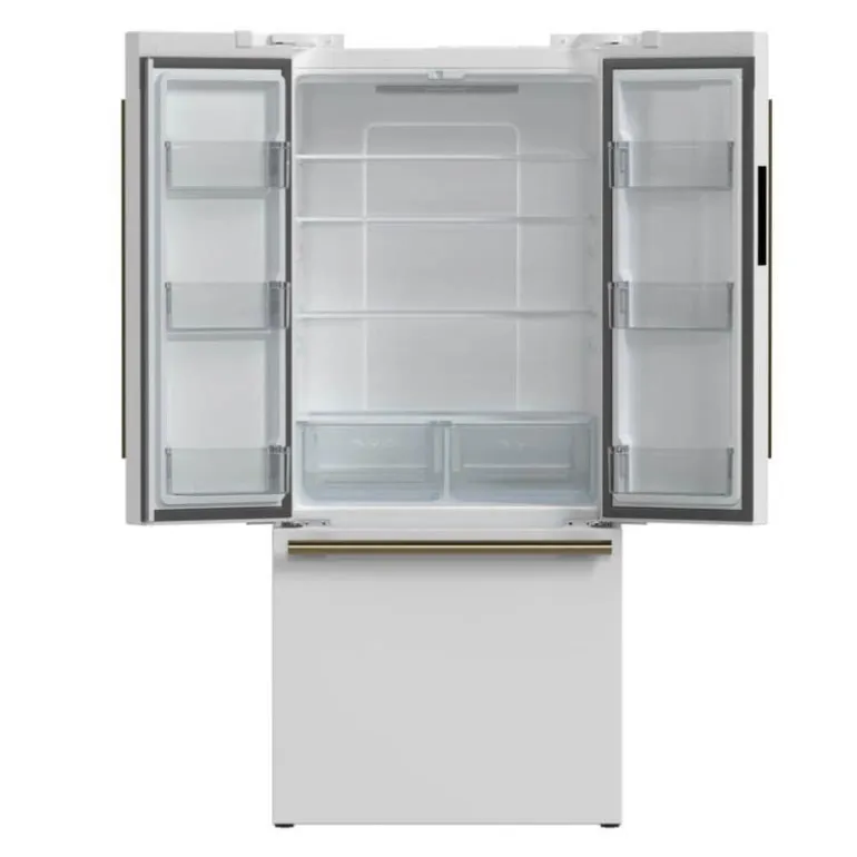 FORNO 17,5 Cu Ft 30 In Refrigerator White Bottom Freezer, French door - FFFFD1974-31