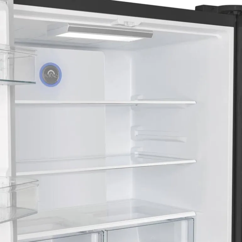FORNO 19,2 Cu Ft 36 In Refrigerator Black Bottom Freezer, French door - FFRBI1820-36