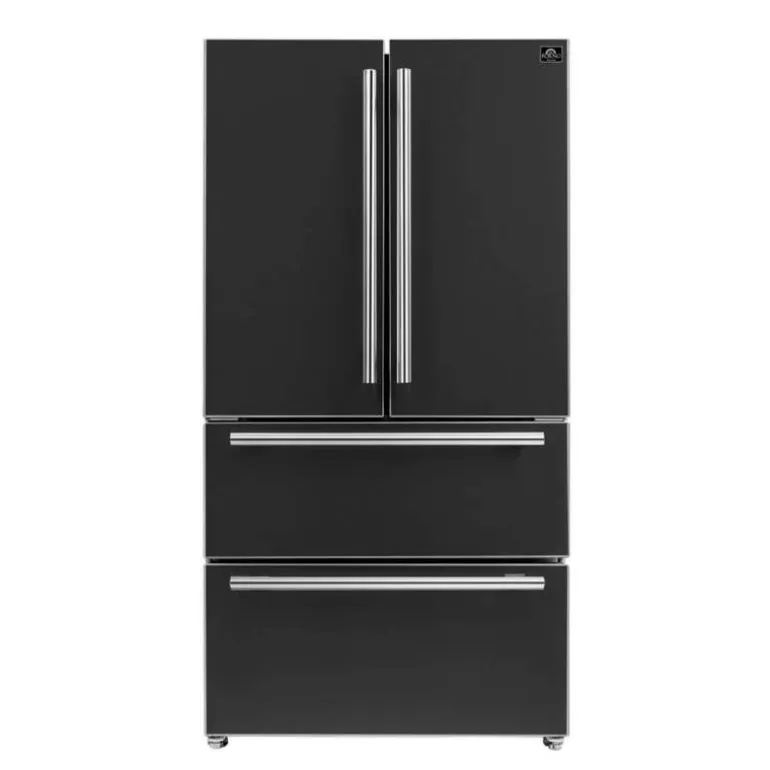 FORNO 19,2 Cu Ft 36 In Refrigerator Black Bottom Freezer, French door - FFRBI1820-36