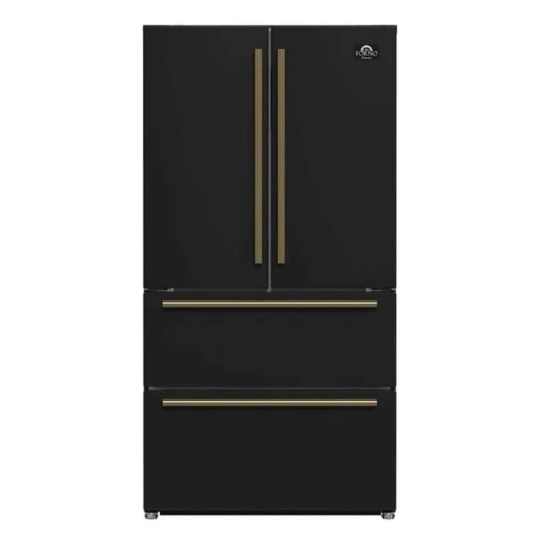 FORNO 19,2 Cu Ft 36 In Refrigerator Black Bottom Freezer, French door - FFRBI1820-36