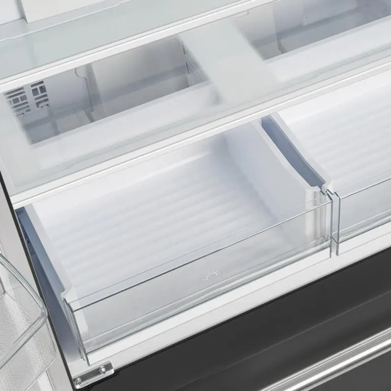 FORNO 19,2 Cu Ft 36 In Refrigerator Black Bottom Freezer, French door - FFRBI1820-36