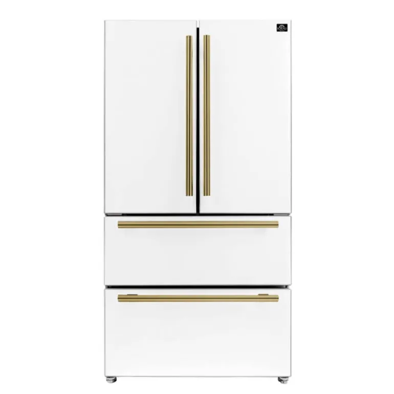 FORNO 19,2 Cu Ft 36 In Refrigerator White Bottom Freezer, French door - FFRBI1820-36
