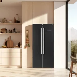 FORNO 15,6 Cu Ft 33 In Refrigerator Black Side by side - FFRBI1805-33