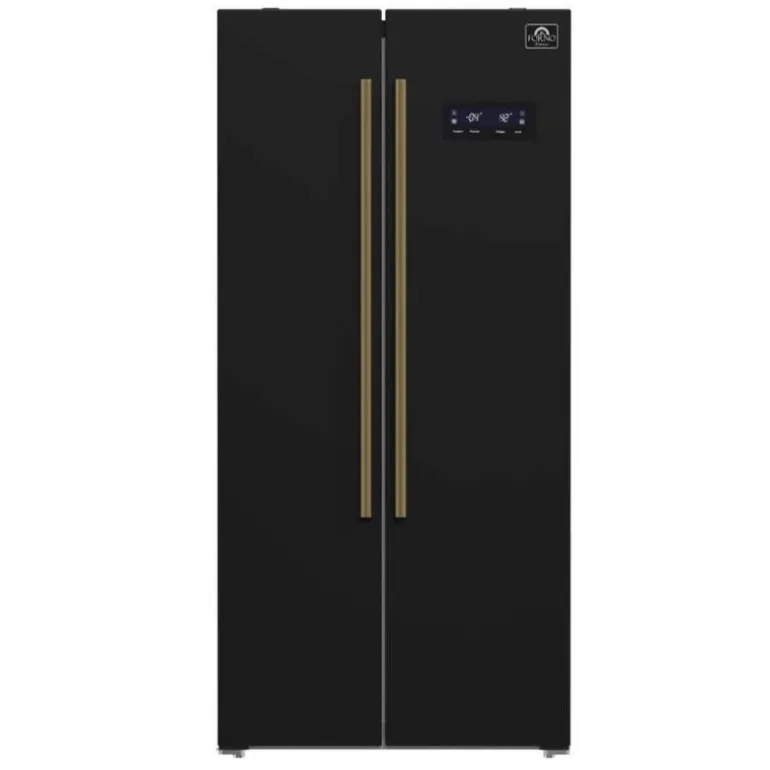 FORNO 15,6 Cu Ft 33 In Refrigerator Black Side by side - FFRBI1805-33