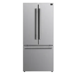 FORNO 17,5 Cu Ft 30 In Refrigerator Stainless Bottom Freezer, French door - FFFFD1974-31