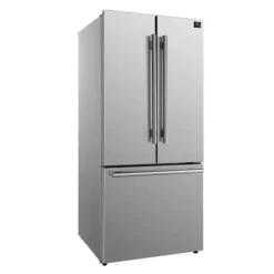 FORNO 17,5 Cu Ft 30 In Refrigerator Stainless Bottom Freezer, French door - FFFFD1974-31