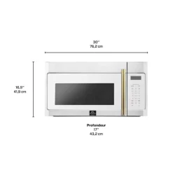 FORNO 1,5 Cu Ft Microwave/Hood, White, 1500 W, 300 - FOTR3038-30