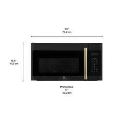 FORNO 1,5 Cu Ft Microwave/Hood, Black, 1500 W, 300 - FOTR3038-30B
