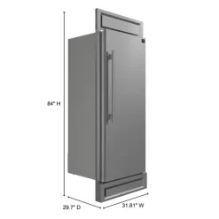 FORNO 13.6 cu.ft. 28 in Right-Side Built-In Convertible Refrigerator Stainless All refrigerator, Convertible Freezer - FFFFD1722-RS