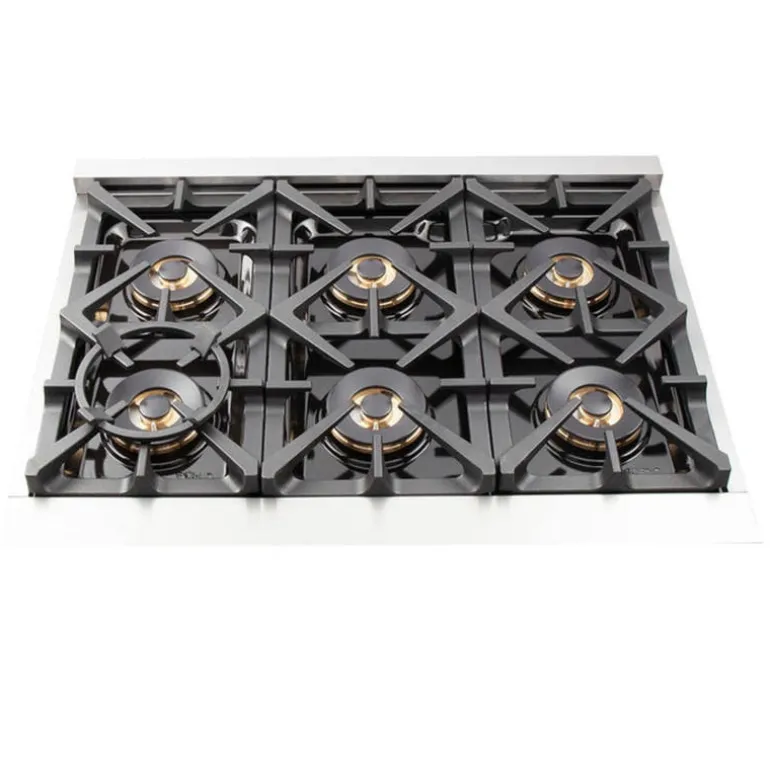FORNO 36'' Dual Fuel Range Stainless 36" Electric Gas - FFSGS6187-36