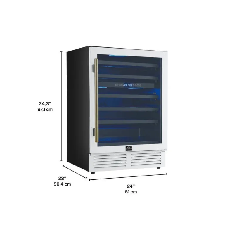FORNO 24" Dual Zone Wine Cooler White 24" - FWCDR6634-24