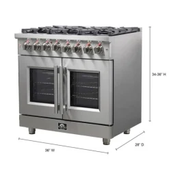 FORNO 36 In Gas Range Stainless 36" Electric Gas - FFSGS6325-36