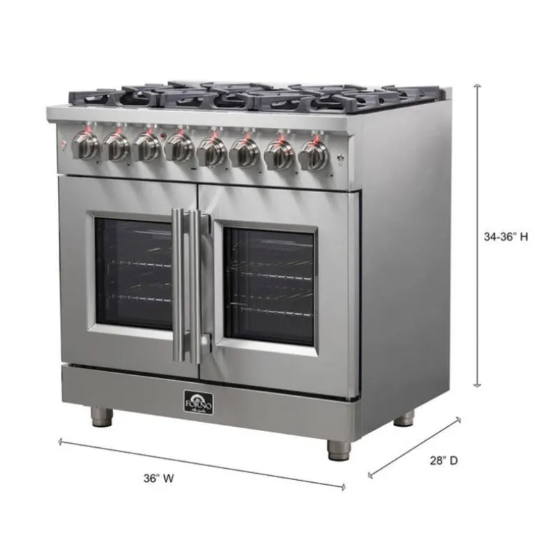 FORNO 36 In Gas Range Stainless 36" Electric Gas - FFSGS6325-36