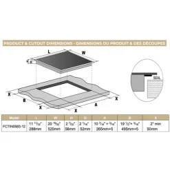 FORNO 12 In Induction Cooktop Induction Black 11.34