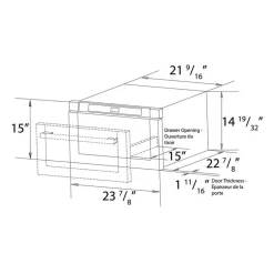 FORNO 24 In Microwave Drawer Stainless 1500 22.13" FMWDR3000-24