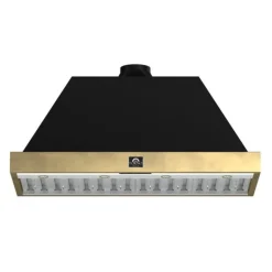 FORNO 48" Wall Mount Range Hood Standard Black 48" , 600 CFM - FRHWM5078-48