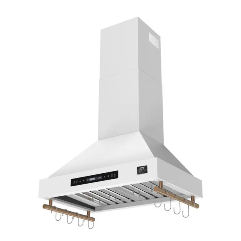 FORNO 30" Wall-Mounted Range Hood Wall Mount White 29.3" , 375 CFM - FRHWM5503-30