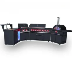 Forno All’Aperto Outdoor Kitchen with Pizza Oven, Plancha, Sink & Beverage Centre - 99 600 BTU