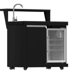 Forno All'Aperto Outdoor Kitchen with BBQ, Pizza Oven, Sink and Bar – 87,600 BTU