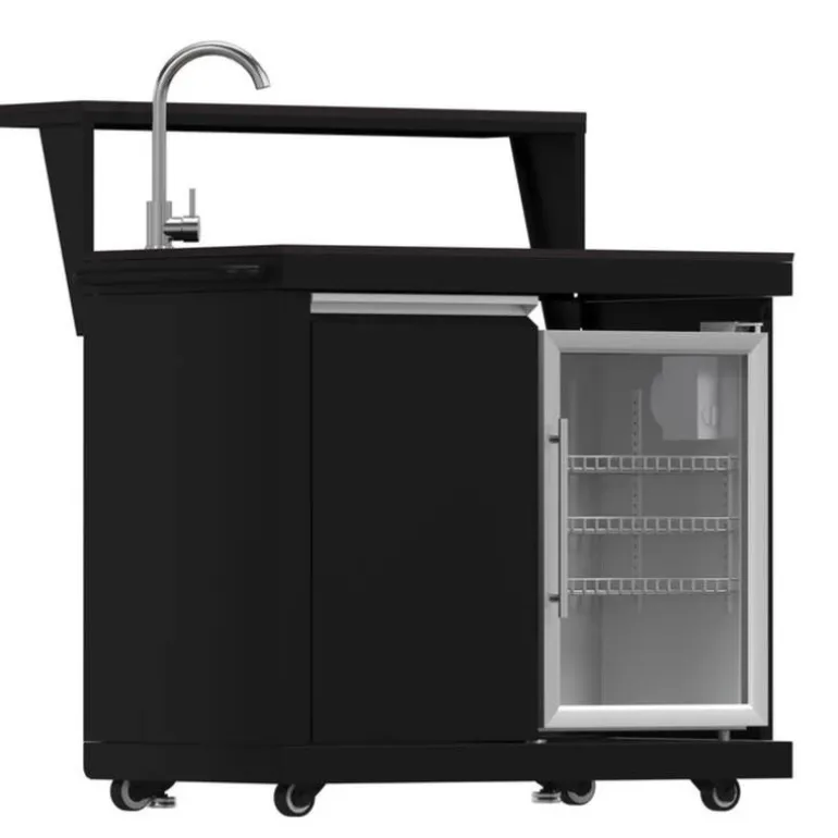 Forno All'Aperto Outdoor Kitchen with BBQ, Pizza Oven, Sink and Bar – 87,600 BTU