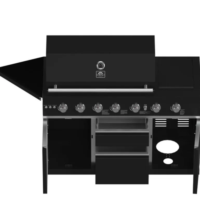 Forno All'Aperto Outdoor Kitchen with BBQ, Pizza Oven, Sink and Bar – 87,600 BTU