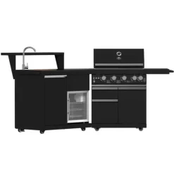 Forno All'Aperto Outdoor Kitchen with BBQ, Sink and Bar – 62 600 BTU