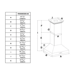 FORNO Chimney Range Hood Wall Mount Stainless 47.25" - FRHWM5094-48