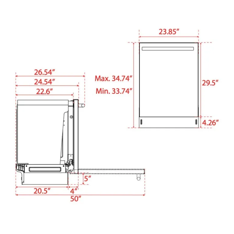 FORNO Dishwasher Built-In White 24" 49dB - FDWBI8067-24