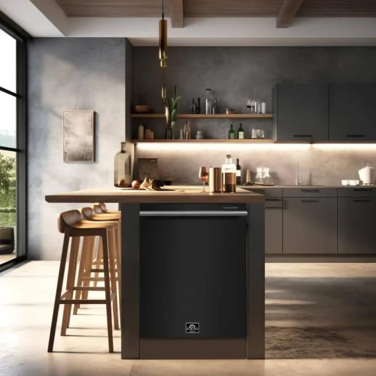 FORNO Dishwasher Built-In Black 24" 49dB - FDWBI8067-24