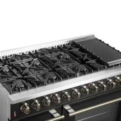 FORNO Dual Fuel Range Black 48