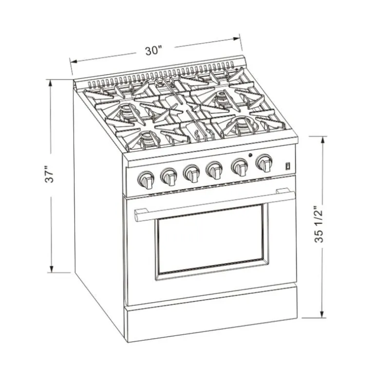 FORNO Dual Fuel Range Stainless 30" Dual Energy Gas - FFSGS6197-30