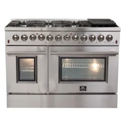 FORNO Dual Fuel Range Stainless 48" Electric Gas - FFSGS6156-48