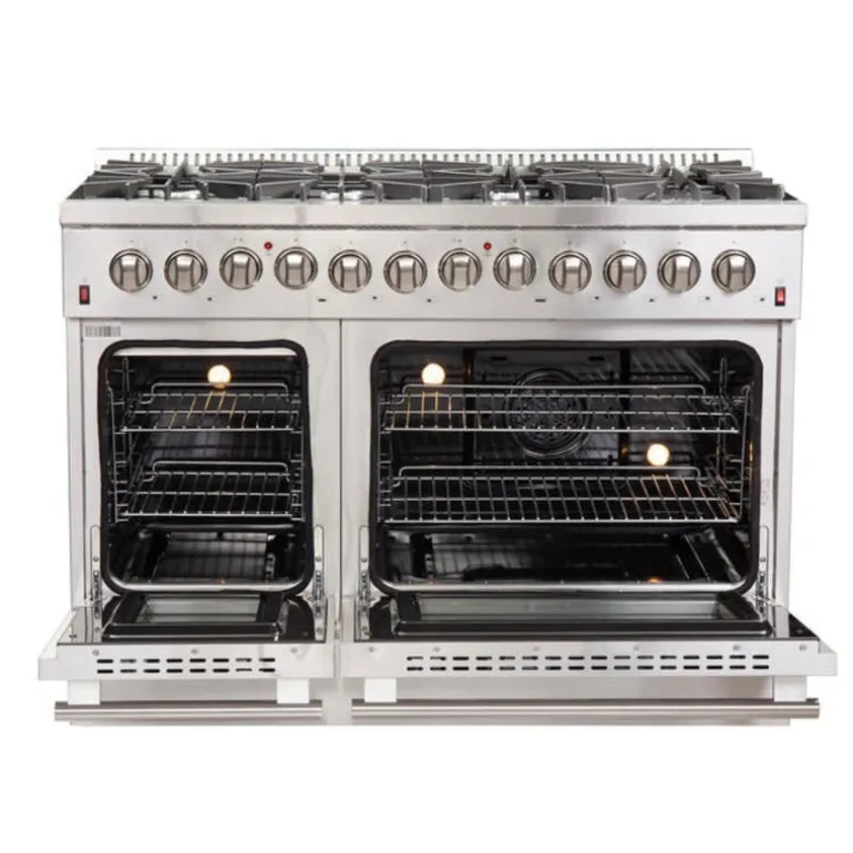 FORNO Dual Fuel Range Stainless 48" Electric Gas - FFSGS6156-48