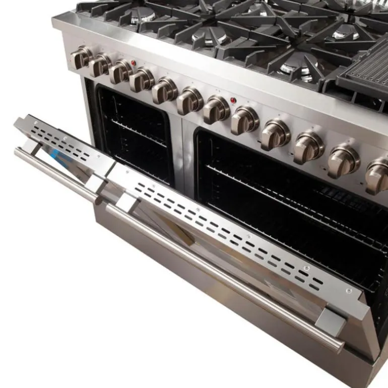 FORNO Dual Fuel Range Stainless 48" Electric Gas - FFSGS6156-48