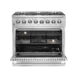 FORNO Dual Fuel Range Stainless 36" Dual Energy Gas - FFSGS6156-36