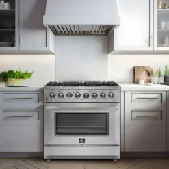 FORNO Dual Fuel Range Stainless 36