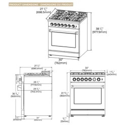 FORNO Dual Fuel Range Stainless 30