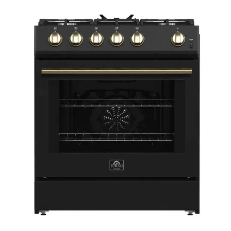 FORNO Gas Range Black 30" Electric Gas - FFSGS1116-30