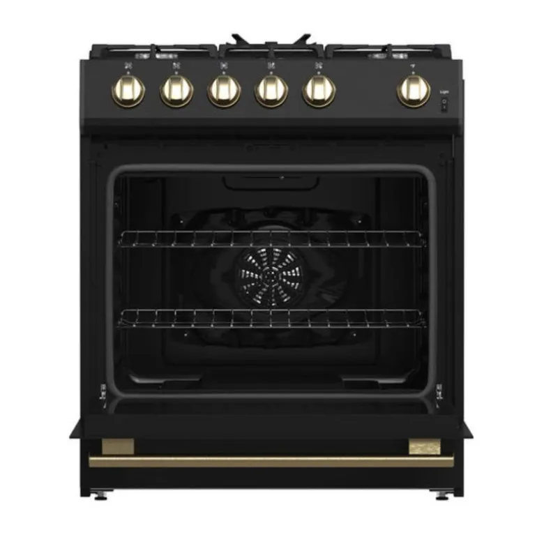 FORNO Gas Range Black 30" Electric Gas - FFSGS1116-30